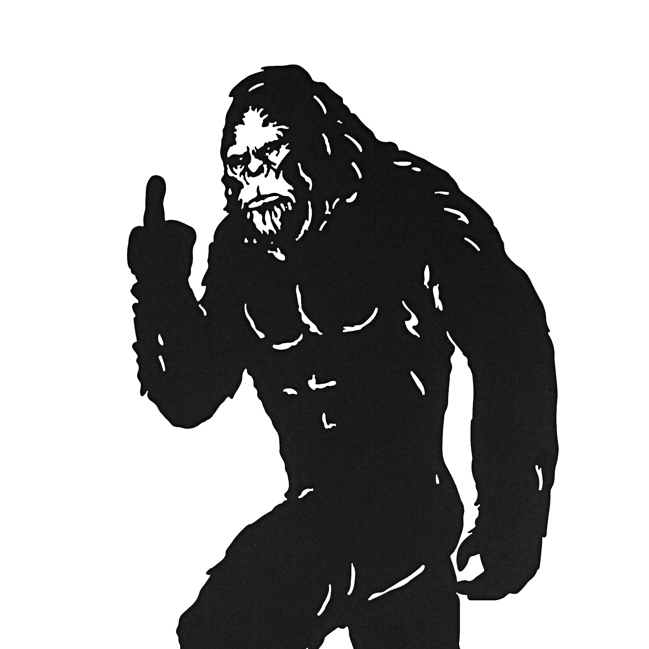 Amazon.com: Zeckos 24.75-Inch High Black Metal Cutout Rude Bigfoot